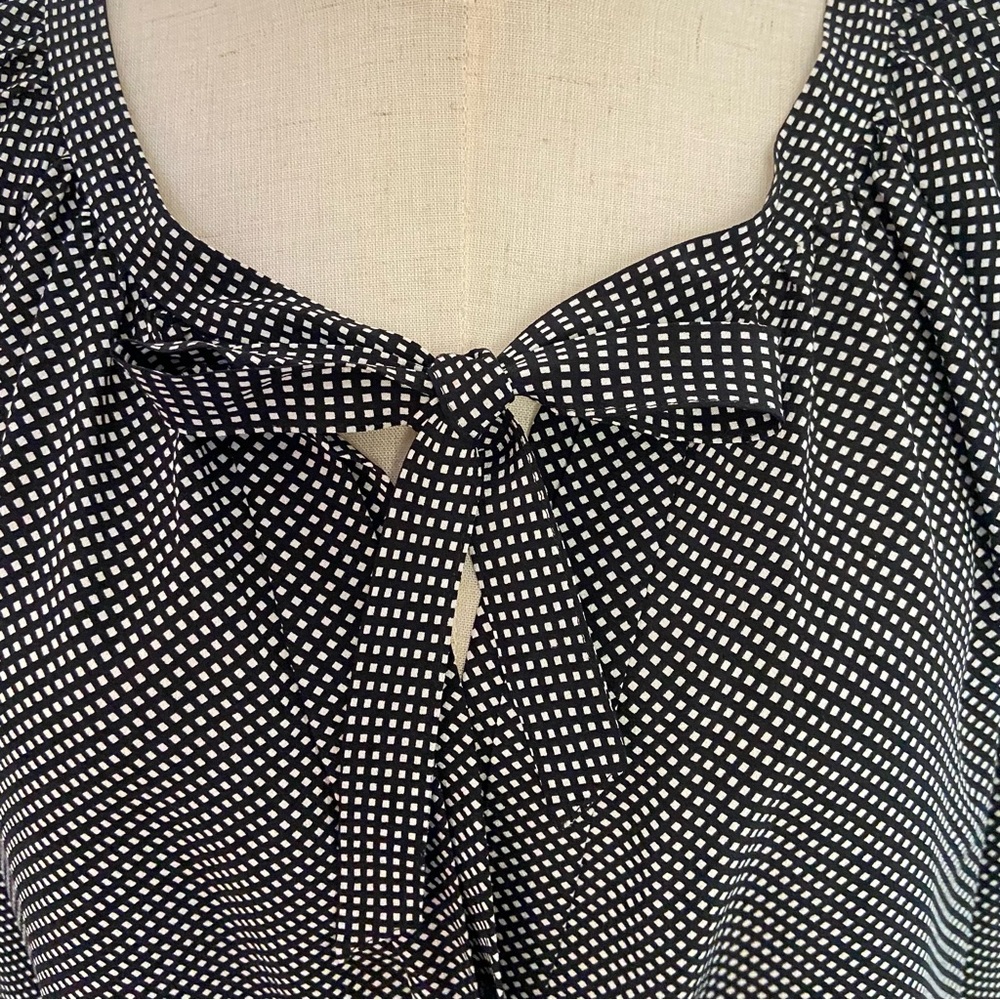 Joie | Silk Blouse | Black & White | Small